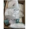 Image 2 : TRAY OF ZENO SHOWER CURTAINS AND TRAY OF ANTI SNORING CHIN STRAPS AND HERNIA BELTS