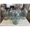 Image 1 : 5 VINTAGE GLASS WINE CARBOYS