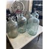 Image 2 : 5 VINTAGE GLASS WINE CARBOYS