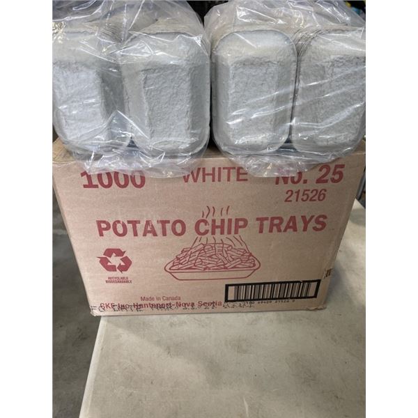 CASE OF POTATO CHIP TRAYS. 1000 TRAYS