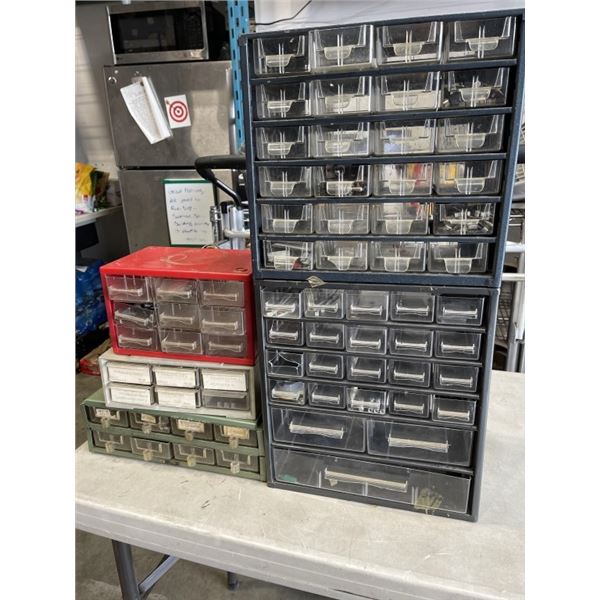 6 ORGANIZER BINS FOR PARTS/HARDWARE