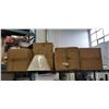 Image 1 : 4 BOXES LAMP SHADES. 12 SHADES PER BOX. 48 TOTAL