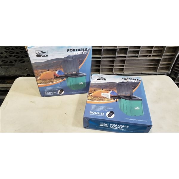 2 KEYSTONE PEAK PORTABLE TOILETS