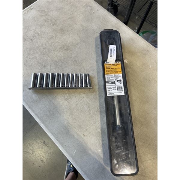 TITAN 1/2" DR REVERSIBLE TORQUE WRENCH AND JET CHROME SOCKETS
