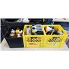 Image 1 : 2 MILK CRATES OF CAR FLUIDS, WD 40 ETC