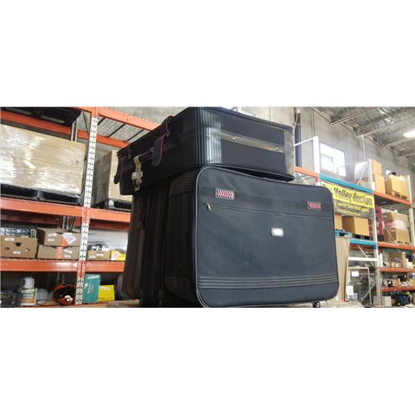 FOUR LARGE SUITCASES