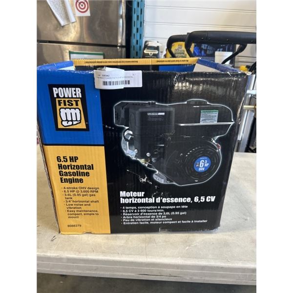 AS NEW POWER FIST 6.5 HP HORIZONTAL GAS ENGINE