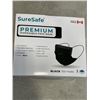 Image 1 : CASE OF SURESAFE PREMIUM BLACK DISPOSABLE FACE MASK. 10 BOXES WITH 100 MASK PER BOX