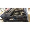 Image 1 : ULINE FOLDING PLASTIC PALLET CRATE, 1500LB CAPACITY, MODEL H-4053BL, 48X45 X42 IN GOOD CONDITION