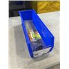 Image 4 : 2 BLUE PARTS BINS WITH NEW CURT COUPLER LOCKS AND ZAP STRAPS