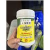 Image 6 : 2 ULINE PARTS BINS WITH CLEANING SUPPLY, DISINFECTANTS AND FACE MASKS