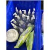 Image 7 : 2 ULINE PARTS BINS WITH CLEANING SUPPLY, DISINFECTANTS AND FACE MASKS