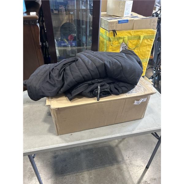 CASE OF NEW BRANDED GOLF SHIRTS, T SHIRTS AND PUFFY JACKET, " CANADA DRIVES" MOSTLY SIZE LARGE AND X
