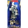 Image 2 : 2 BLUE ULINE PARTS BIN WITH NEW E TRACK ROLLER IDLER FITTING ASSEMBLIES