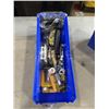 Image 4 : 2 BLUE ULINE PARTS BINS WITH ASSORTED AUTOMOTIVE BULBS AND HEADLIGHTS AND AIR HOSE FITTINGS