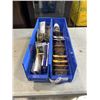 Image 1 : 2 BLUE ULINE PARTS BINS WITH ASSORTED AUTOMOTIVE BULBS AND HEADLIGHTS