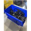 Image 2 : BLUE ULINE PARTS BIN OF ASORTED NEW BUNGEE CORDS AND STRAPS