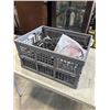 Image 1 : CRATE OF ASSORTED COMPUTER AND ELECTRONIC POWER CABLES AND ADAPTORS INLCUDING DELL LAPTOP CHARGERS