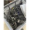 Image 3 : CRATE OF ASSORTED COMPUTER AND ELECTRONIC POWER CABLES AND ADAPTORS INLCUDING DELL LAPTOP CHARGERS