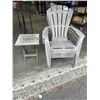 Image 1 : 3 LAWN CHAIRS AND FOLDABLE SIDE TABLE