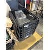 Image 4 : 10 PLASTIC STORAGE BINS WITH LIDS, MILK CRATE AND BIN DIVIDERS