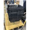 Image 5 : 10 PLASTIC STORAGE BINS WITH LIDS, MILK CRATE AND BIN DIVIDERS