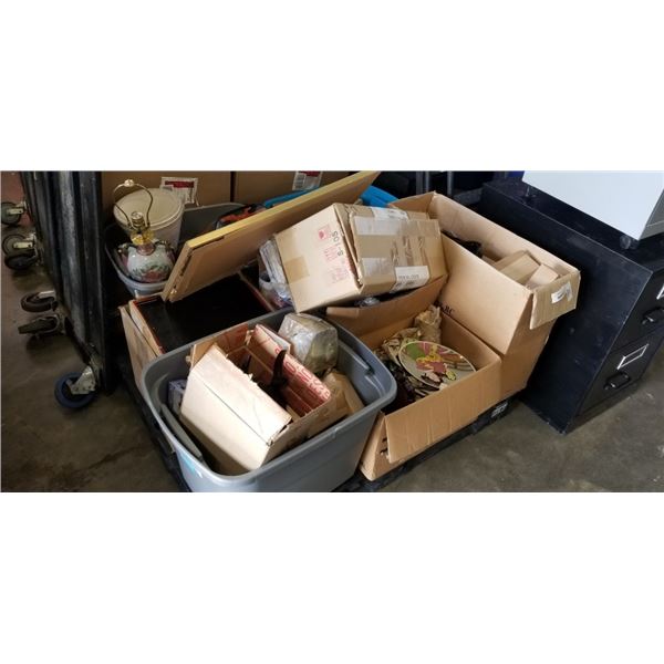 PALLET OF ASSORTED NEW EASTERN FOUNTAIN AND LAMP SUPPLIES