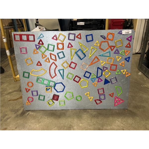 45 IN X 32-IN METAL SHEET WITH MAGNETIC TOYS