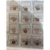 Image 2 : LARGE LOT OF ASSORTED GRADED PENNIES
