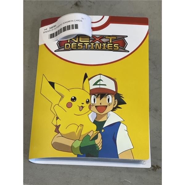 BINDER OF AUTHENTIC POKEMON CARDS. 240 CARDS IN TOTAL. INCLUDES 100 HOLO/REVERSE HOLO RARES, AND OTH