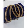 Image 1 : HEAVY GOLD PLATED FANCY LINKS CHAIN NECKLACE 27" LENGTH 99 GRAMS WEIGHT