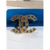 Image 1 : GOLD PLATED CHANEL DESIGN BELT BUCKLE, NOT AUTHENTICATED