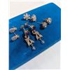 Image 2 : 4 PAIRS OF SILVER/ STERLING SILVER STUD EARRINGS