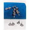 Image 3 : 4 PAIRS OF SILVER/ STERLING SILVER STUD EARRINGS