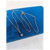 Image 2 : 925 STERLING SILVER ITALY CHAIN W/ PENDANT MARKED CANADA 925 NECKLACE