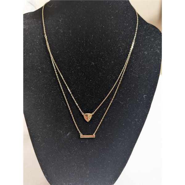 925 STERLING SILVER DOUBLE STRAND NECKLACE