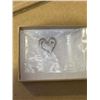 Image 1 : 925 STERLING SILVER DOUBLE HEARTS PENDANT, SET W/ APPROX 30 GENUINE DIAMONDS 0.15C CT MAKED 925 SUN