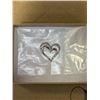 Image 2 : 925 STERLING SILVER DOUBLE HEARTS PENDANT, SET W/ APPROX 30 GENUINE DIAMONDS 0.15C CT MAKED 925 SUN