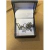 Image 1 : 925 STERLING SILVER STAR PENDANTSET W/ 35 GENUINE DIAMONDS NECKLACE, APPROX 0.35 CT