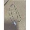 Image 2 : 925 STERLING SILVER STAR PENDANTSET W/ 35 GENUINE DIAMONDS NECKLACE, APPROX 0.35 CT