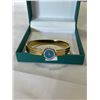 Image 2 : 2 GOLD PLATED BANGLES, ONE MAKRED LILI CLASPE IN CASE