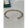 Image 4 : 2 GOLD PLATED BANGLES, ONE MAKRED LILI CLASPE IN CASE
