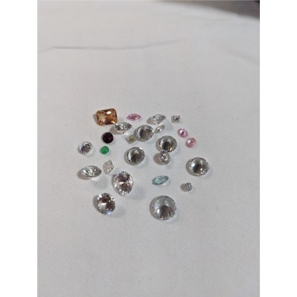 SMALL BAG OF STONES, CZ ETC