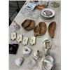 Image 4 : TRAY OF HOME DECOR INCLUDING COLLECTIBLE PLATES, GLASS CANDY BOWLS, ASH TRAYS, ETC