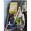Image 4 : LARGE TOTE FILLED WITH HOUSEHOLD ITEMS, TOYS ETC