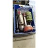 Image 2 : CRATE OF VINTAGE IRONS, BOTTLES AND MORE