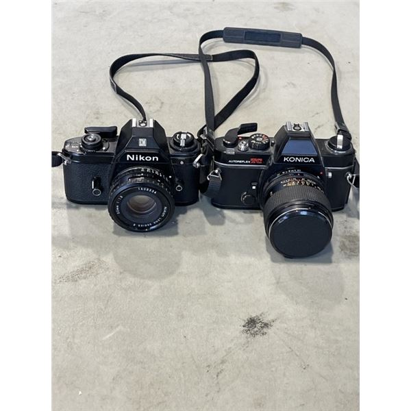NIKON AND KONICA CAMERAS