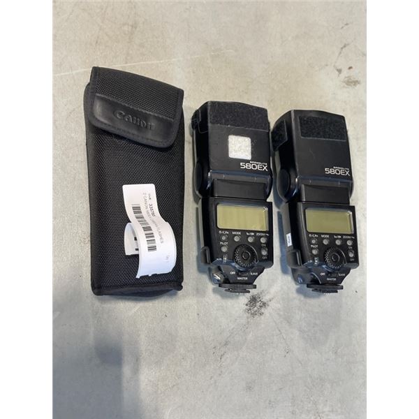 2 CANON 580EX CAMERA FLASHES