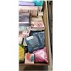 Image 2 : TRAY OF BLOOMORA BEAUTY PRODUCTS INCLUDING STEAM EYE MASK, MOISTURIZING FOOT MASK, ALOE VERA FACIAL 