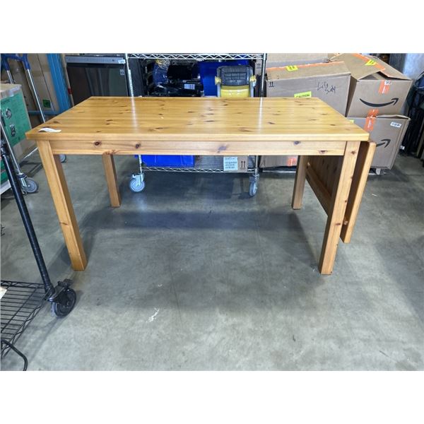 IKEA PINE HARVEST STYLE DINING TABLE WITH DROP SIDE